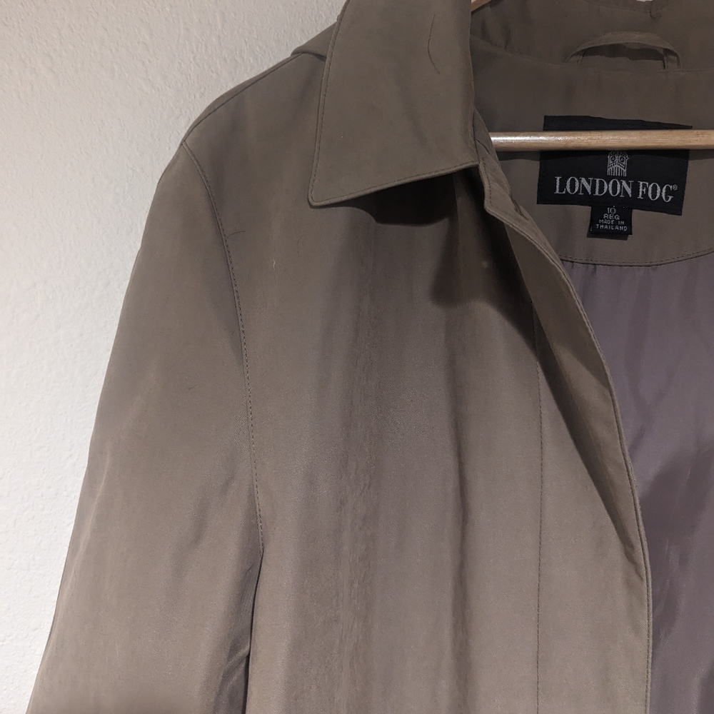 Vintage London Fog Double Breasted Khaki Button Front Maxi Trench Coat